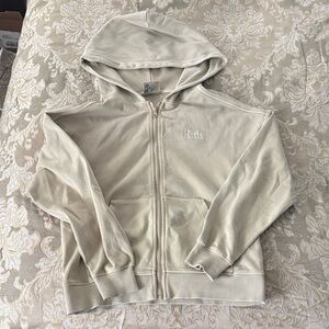 Kith Kids Beige Zip-Up Hoodie- M